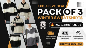 Pack of 3 Men's Winter Sweatshirts and Hoodies Deal - SA Fashions
