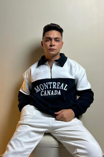 Montreal Canada Signature Color-Block Half-Zip Sweatshirt