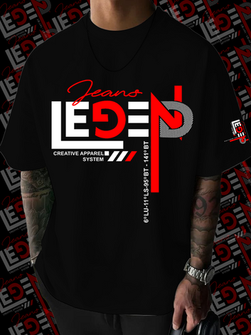 Oversized Drop Shoulder Printed T.shirt.