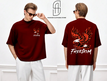 DROP SHOULDER PRINTED T.SHIRT FOR MENS AND BOYS CASUAL WEAR.